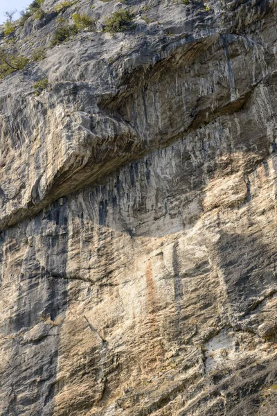 Détail Falaise Verticale Prise Vue Pleine Lumière Près Arco Trente — Photo