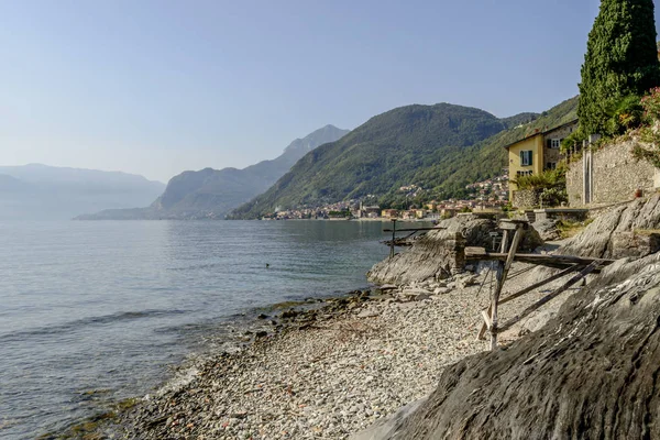 Landscape Green Como Lake Shot East Bright Fall Light San — Stock Photo, Image