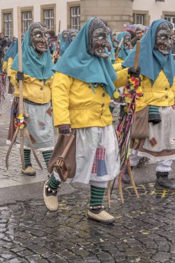 Karnaval geçit, Stuttgart, korkunç anahat cadı maskesi