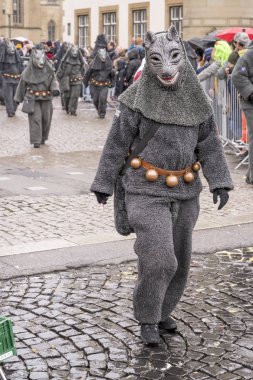 Karnaval geçit, Stuttgart, kurt maskesi
