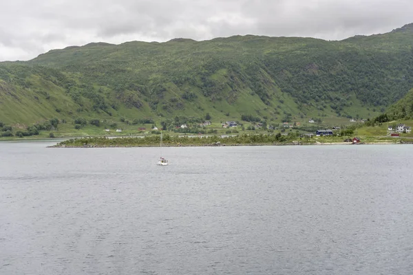 Inlet of Raften village at Raftenfjord, Norway — стокове фото