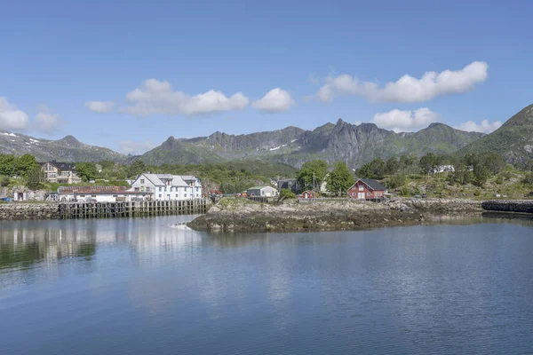 Hamnstadsbild, Kabelvag, Norge — Stockfoto