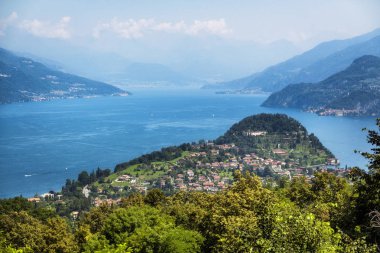 Como gölü ve Bellagio yukarıdan