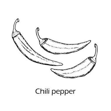 Baharat ve sebze soğuk biber el çekilmiş