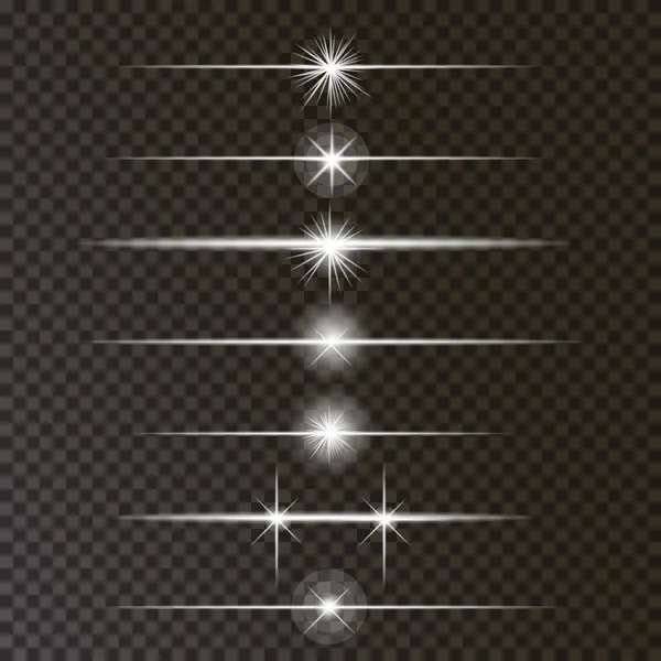 Luces brillantes y estrellas — Vector de stock