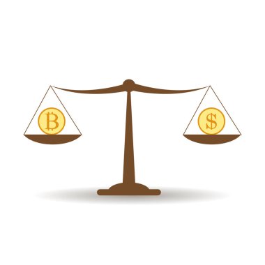 Dolar ve bitcoin denge