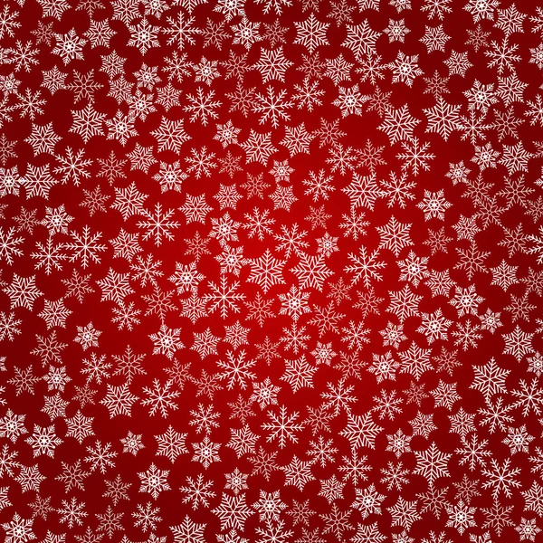 Зимовий фон зі сніжинками, безшовний візерунок — стоковий вектор