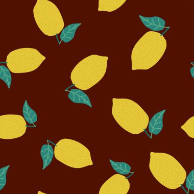 Taze limon, dikişsiz desen.