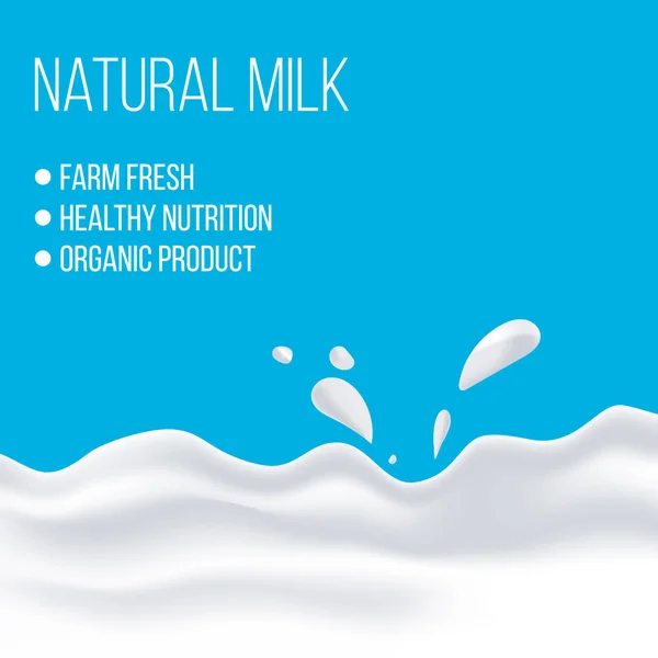 自然の酪農と牛乳製品 — ストックベクタ