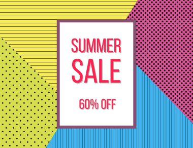 Yaz satış afiş tasarım şablonu