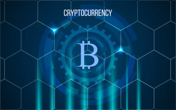 Hintergrund der Kryptowährung Bitcoin — Stockvektor