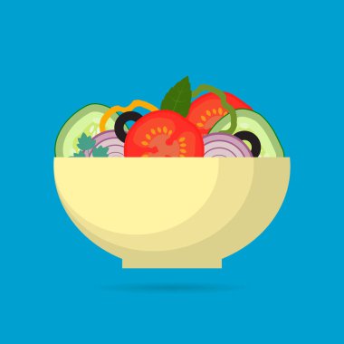 Kase taze sebze salatası