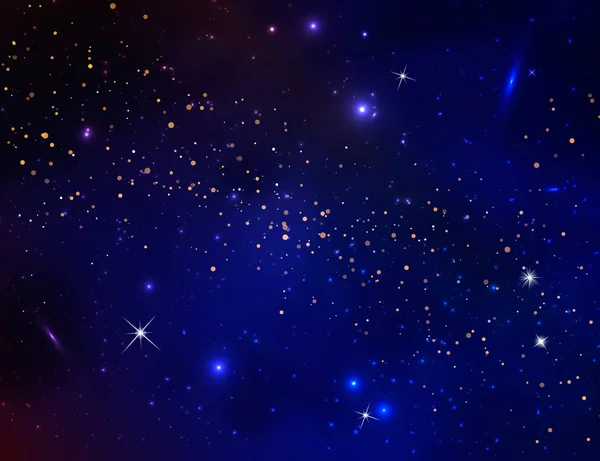 Abstrakter Kosmos Hintergrund mit Sternen — Stockvektor