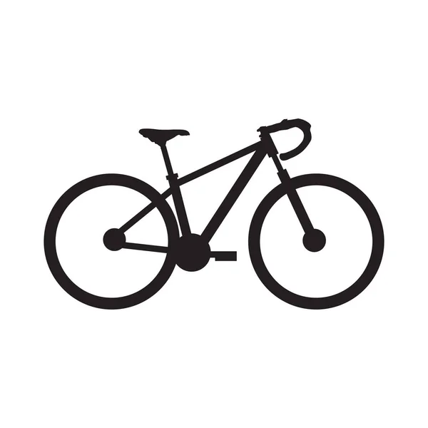 Stylish road bicycle silhouette — Stock Vector