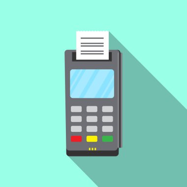 Ödeme terminal simgesi düz stil