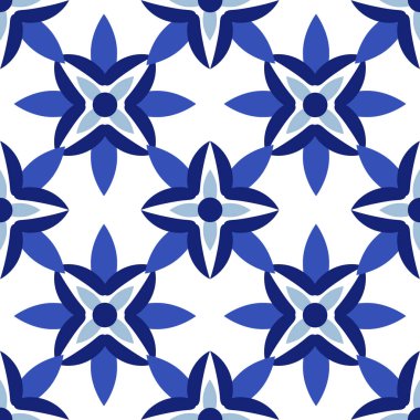 Portekiz tarzı azulejo Vintage seamless modeli