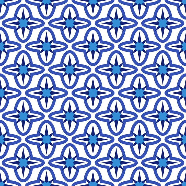 Vintage motif sans couture dans le style Portugal azulejo — Image vectorielle