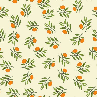 Mandalina şube seamless modeli