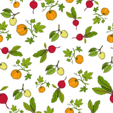 Taze sebze ve meyve seamless modeli