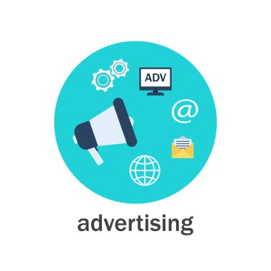 Hoparlör simgesi ile dijital reklam