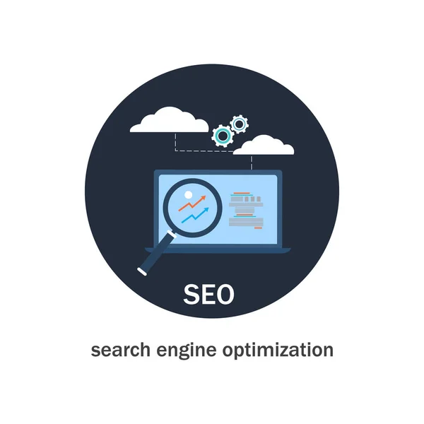 SEO Search Engine Optimization Ícone — Vetor de Stock