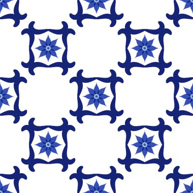 Portekiz tarzı azulejo Vintage seamless modeli