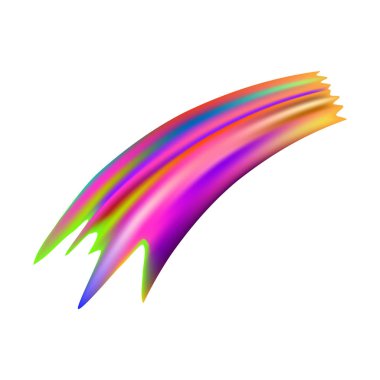 Beyaz arka plan üzerinde renkli brushstroke