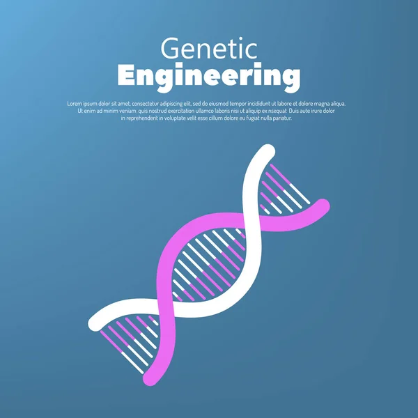 Conceito de engenharia genética, estrutura de código genético humano — Vetor de Stock
