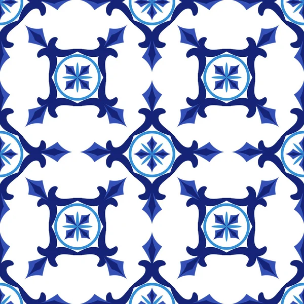 Azulejos azulejos tradicionais portugueses — Vetor de Stock