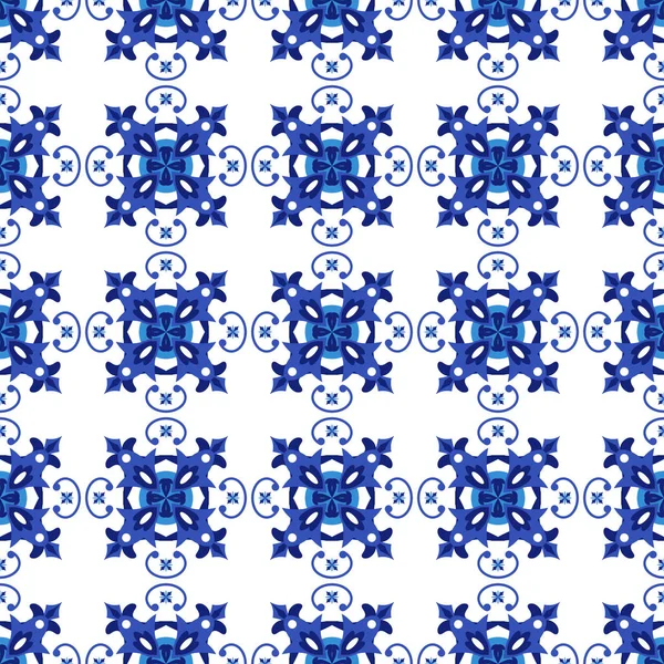 Azulejos baldosas ornamentales tradicionales portuguesas — Vector de stock