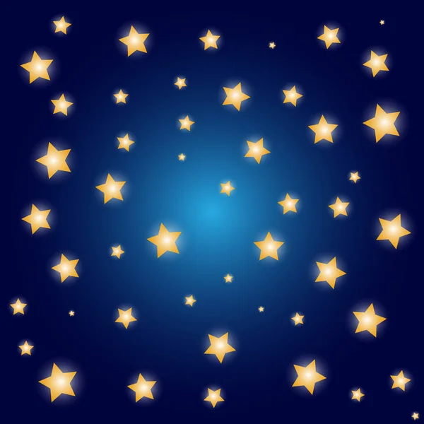 Золотые звезды на синем фоне — стоковый вектор