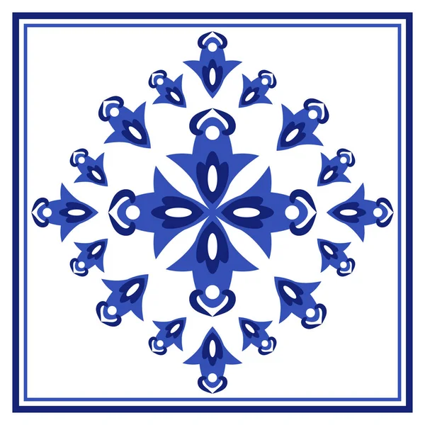 Azulejos baldosas ornamentales tradicionales portuguesas — Vector de stock