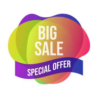 Özel indirimli pankart şablon tasarımı.