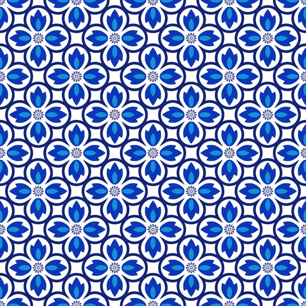 Azulejos carrelage ornemental traditionnel portugais — Image vectorielle