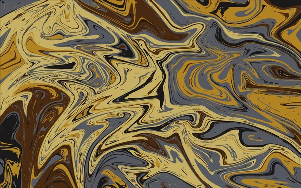 Textura líquida abstracta, fondo de mármol dorado — Vector de stock