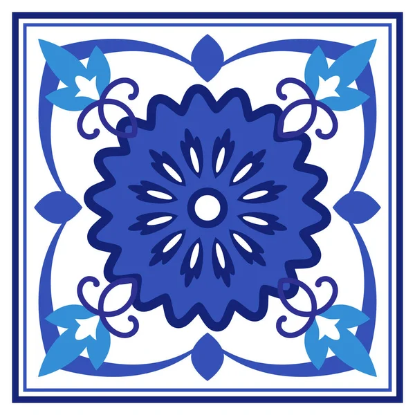 Azulejos baldosas ornamentales tradicionales portuguesas — Vector de stock