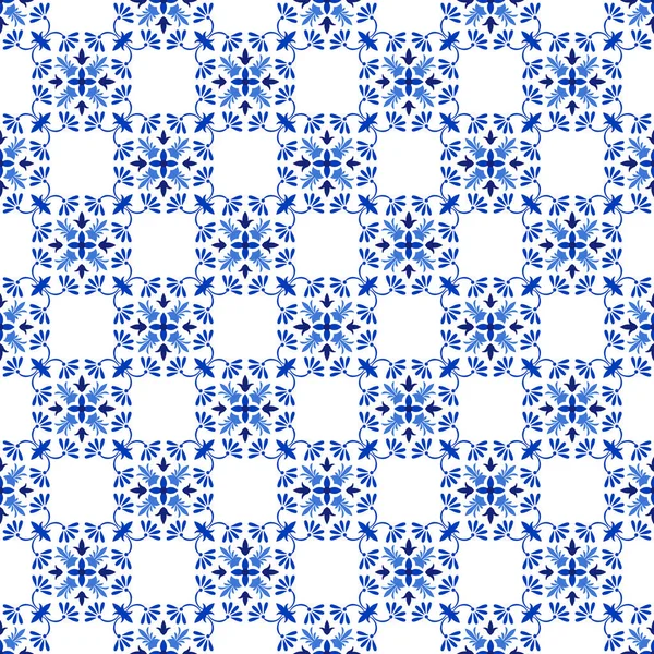 Azulejos portuguese traditional ornamental tile — Stock Vector