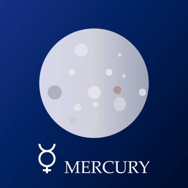 Düz biçimde Merkür Gezegeni