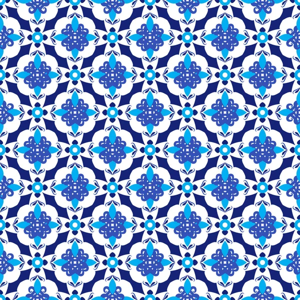 Azulejos carrelage ornemental traditionnel portugais — Image vectorielle