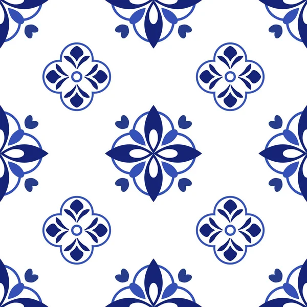 Azulejos portugiesische traditionelle Zierfliese — Stockvektor