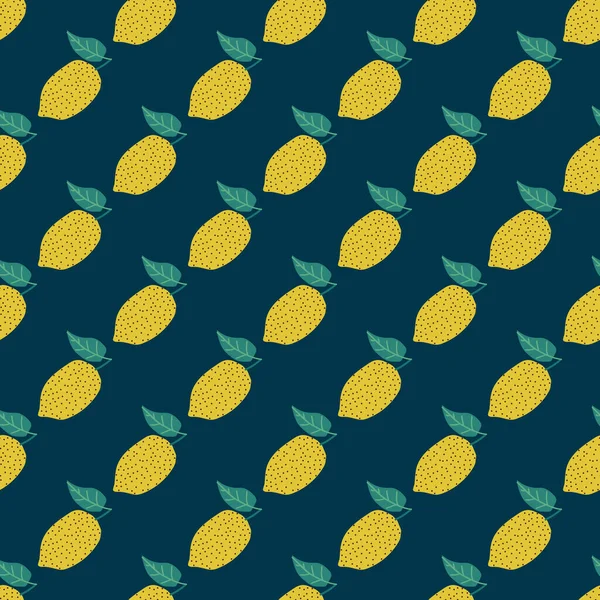 신선 한 레몬 열매의 솔기없는 무늬 — 스톡 벡터