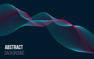 Renk dalga tasarım elemanı ile soyut arkaplan