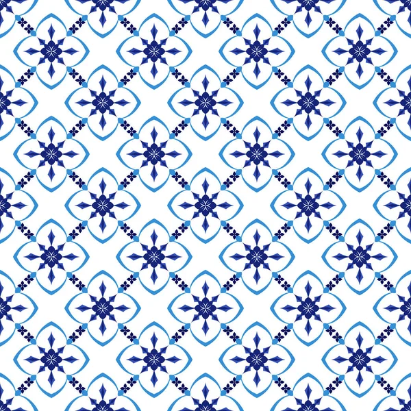 Azulejos baldosas ornamentales tradicionales portuguesas — Vector de stock