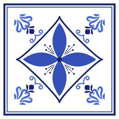 Azulejos Portekiz geleneksel süs taşı