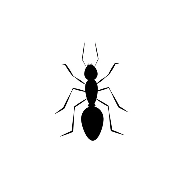 Icono de hormiga insecto negro simple. — Vector de stock