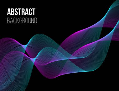 Renk dalga tasarım elemanı ile soyut arkaplan