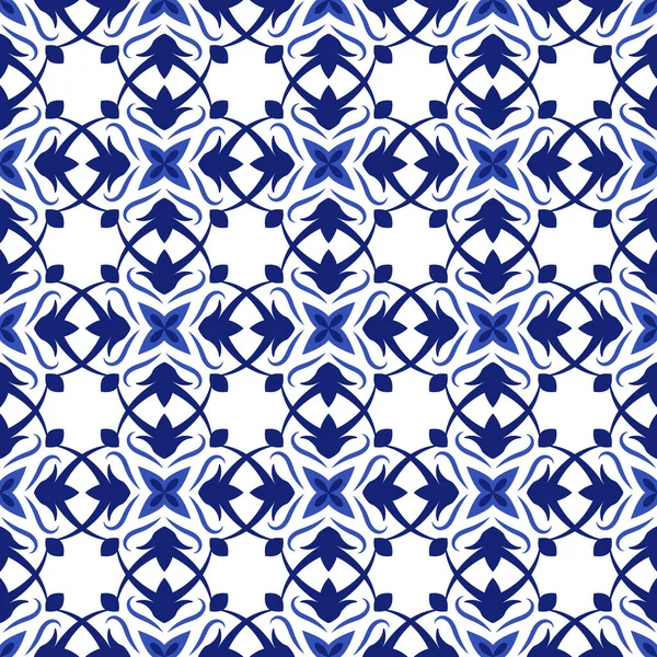Azulejos carrelage ornemental traditionnel portugais — Image vectorielle