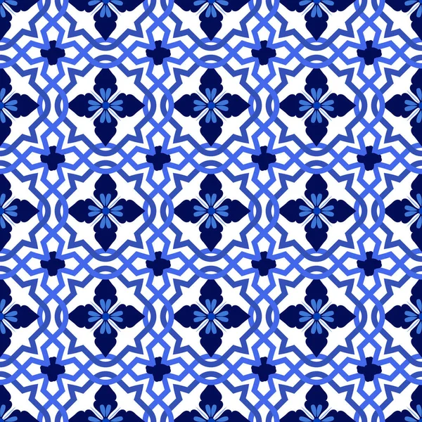 Azulejos azulejos tradicionais portugueses — Vetor de Stock