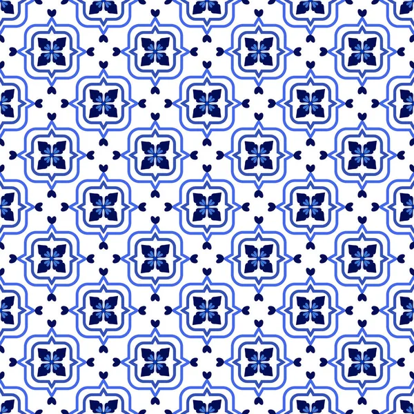 Azulejos portugiesische traditionelle Zierfliese — Stockvektor