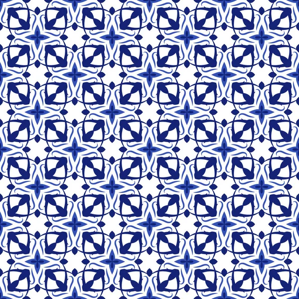 Azulejos portuguese traditional ornamental tile — Stock Vector